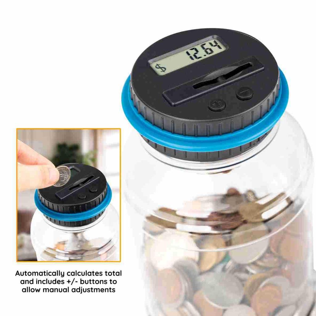 1.8L Electronic Coin Counting Piggy Bank Toy for Kids