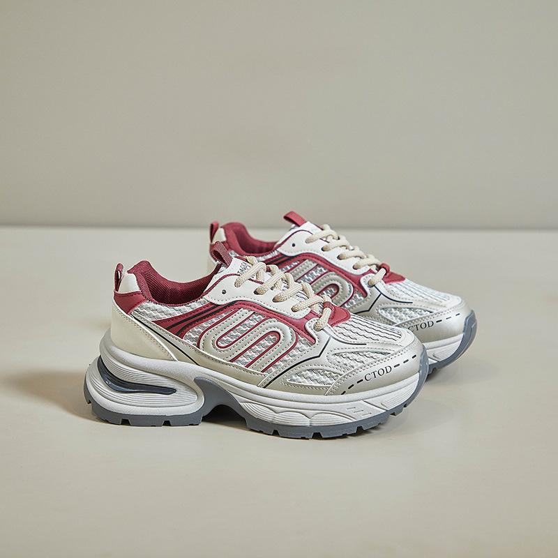 Pustende, uformelle, uformelle gå-løpesko, joggesko, snøring, sports-tennissko, dame, mesh, luftpute, joggesko for trening, trening, sport