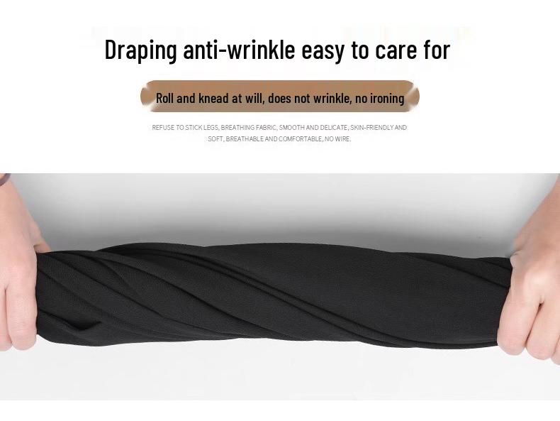 Women's High-Waisted Black Wide-Leg Slimming Pants - Petite, Floor-Length, Casual Fit