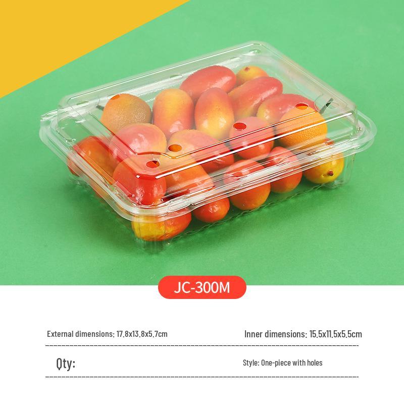 Clear Plastic Fruit & Veggie Box with Lid - Disposable and Thickened for Fresh Storage