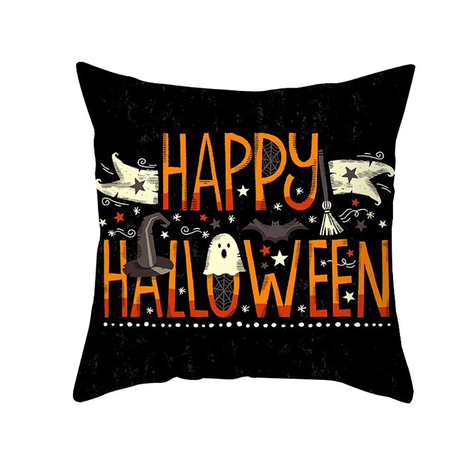 Juste De Coussin Thème Halloween, Décoration De Voiture, Bureau, Salon, Canapé, Aliments, Lanterne