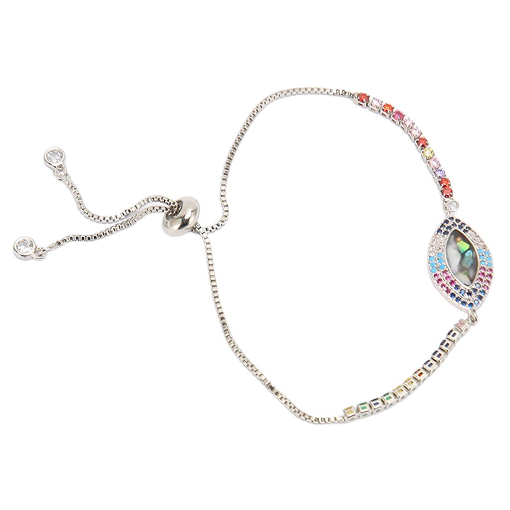Turkish Evil Eye Bracelet Women Stylish Zirconia Pull Bracelets Hand Jewlery for Mother Friends