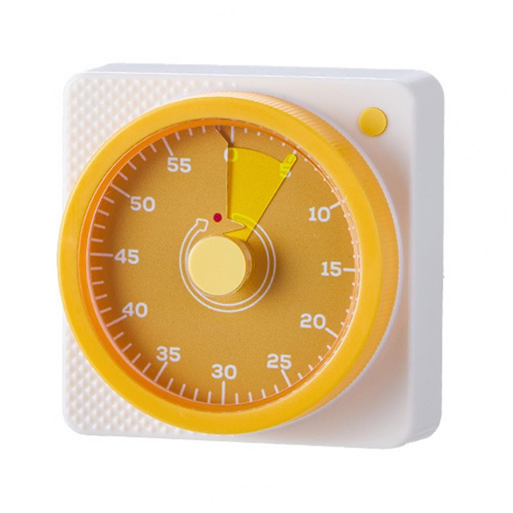 

Colorful Disc Timer Mechanical Visual Timer for Kids Learning Magnetic Silent Study Timer Loud Alarm Kitchen with for Classroom жовтий