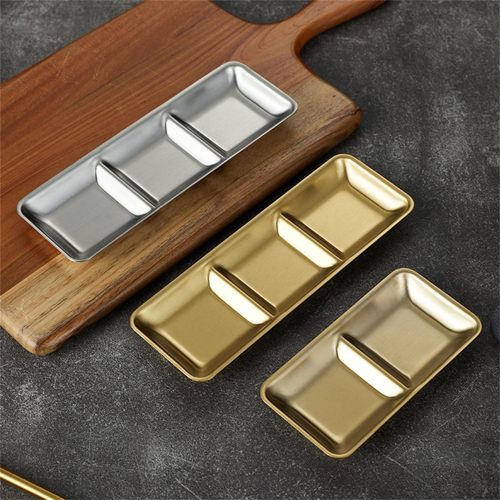 Food Grade Rusts Resistant Stainless Steel Sauce Dish Rustproof Dipping Bowl Condiment Tray Dining Accessory
