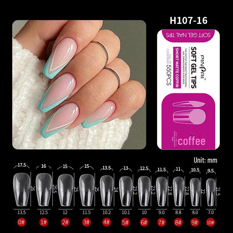 Frosted Fine Dog White Nail Art Tips - Ultra-thin Seamless False Nail Stickers