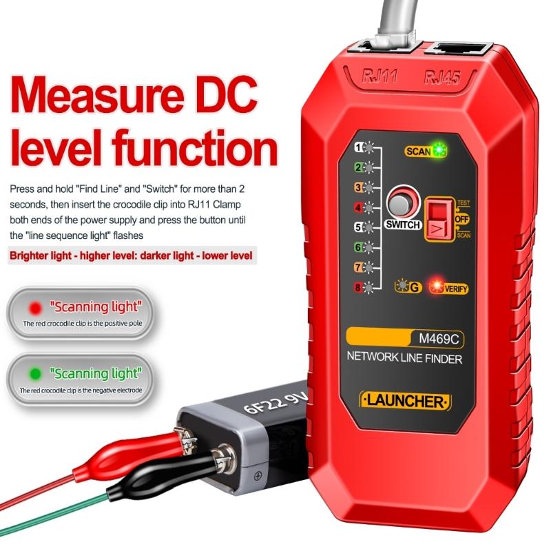Professional Internet Testing Tool M469C Cable Tester Easy To Use Internet Troubleshooting for IT Technicians & Engineers