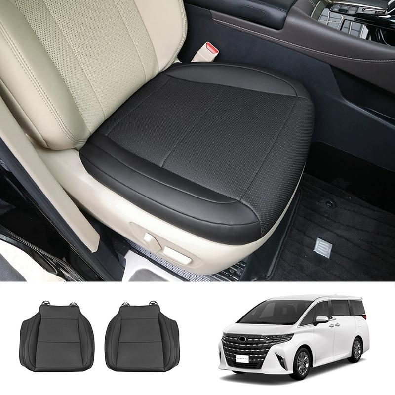 For Toyota Alphard Vellfire 40 Series 2024 2025 Leather Car Front Seat Protective Cover Pad Decoration Interior Accessories