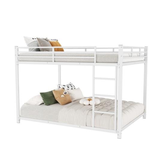 Bunk Bed 140x200cm Children with Ladder Falling Protection Strong Load Loft Bearing Double Layer Family Bedroom Furniture