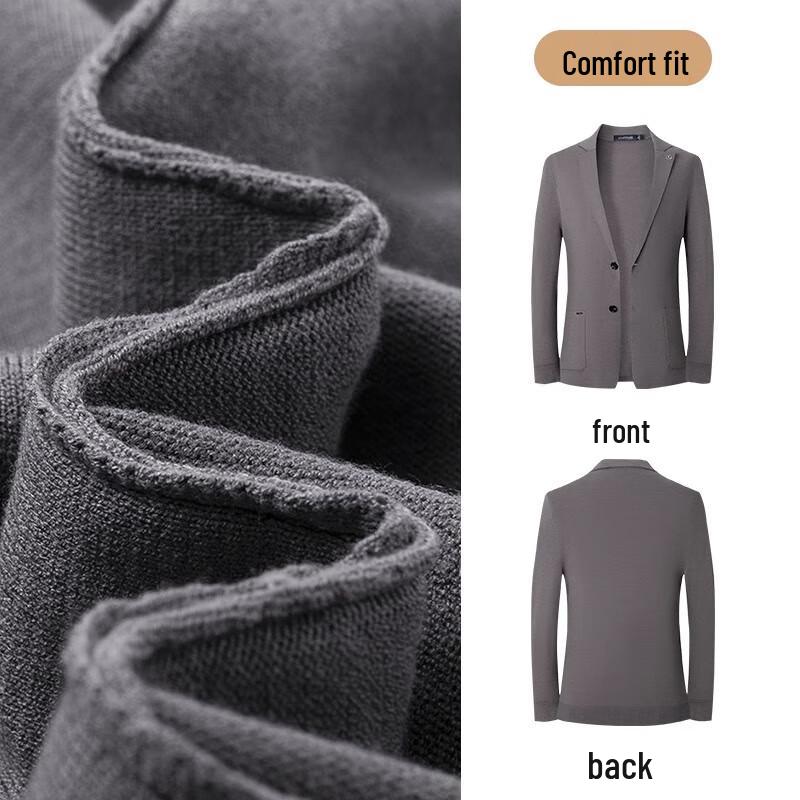 MONTAGUT Men's Spring Autumn Knit Blazer