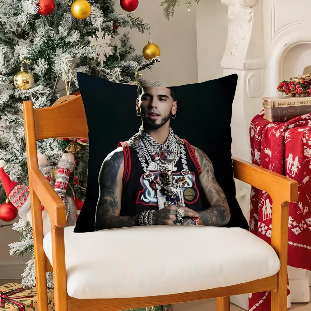 Rapper AAnuel AA Real Hasta La Muerte  Pillow Case Silky Short Plush With Invisible Zipper Dustproof Sofa Cushion Cover