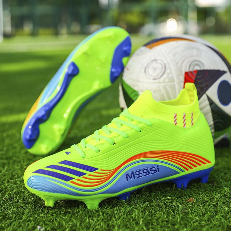 

New Adult Football Shoes High Top Boys and Girls Teens Children Students Long Nails AG Shattered Nails Training Sneakers 45
