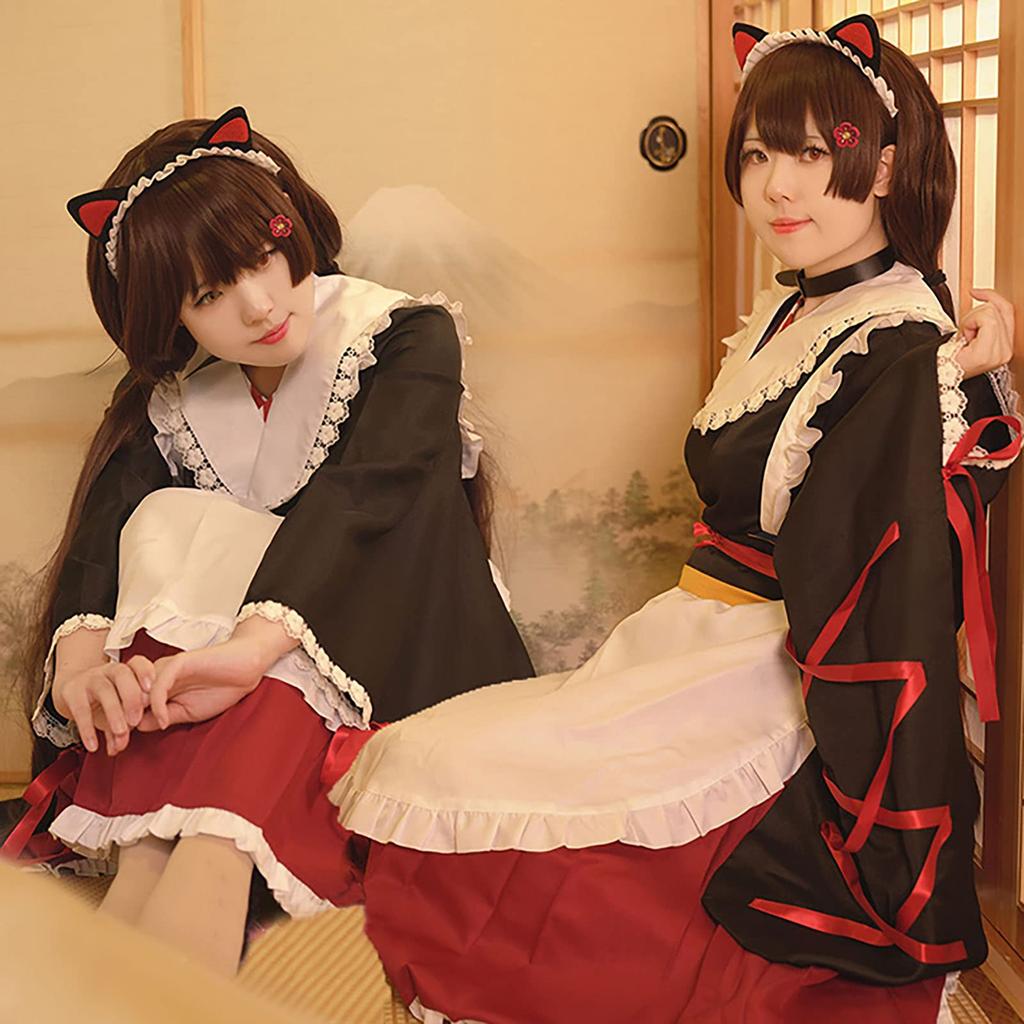 [Milky Time] Nijisanji Inui Toko Cosplay VTuber Maid Costume Halloween Inu Cousin