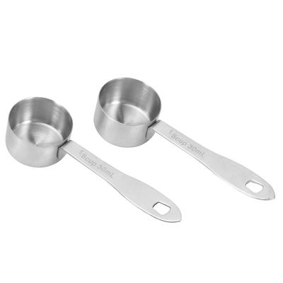 2 STÜCKE 30 ml Edelstahl Kaffee Scoop Langstieligen Kaffee Milch Pulver Messlöffel