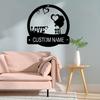 Custom Love Metal Sign Wall Art Personalized Name Plate Indoor Outdoor Decor Wedding Valentine Gift