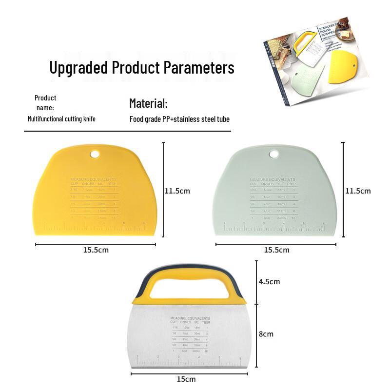 Zhaoran Stainless Steel Dough Cutter & Scraper Set