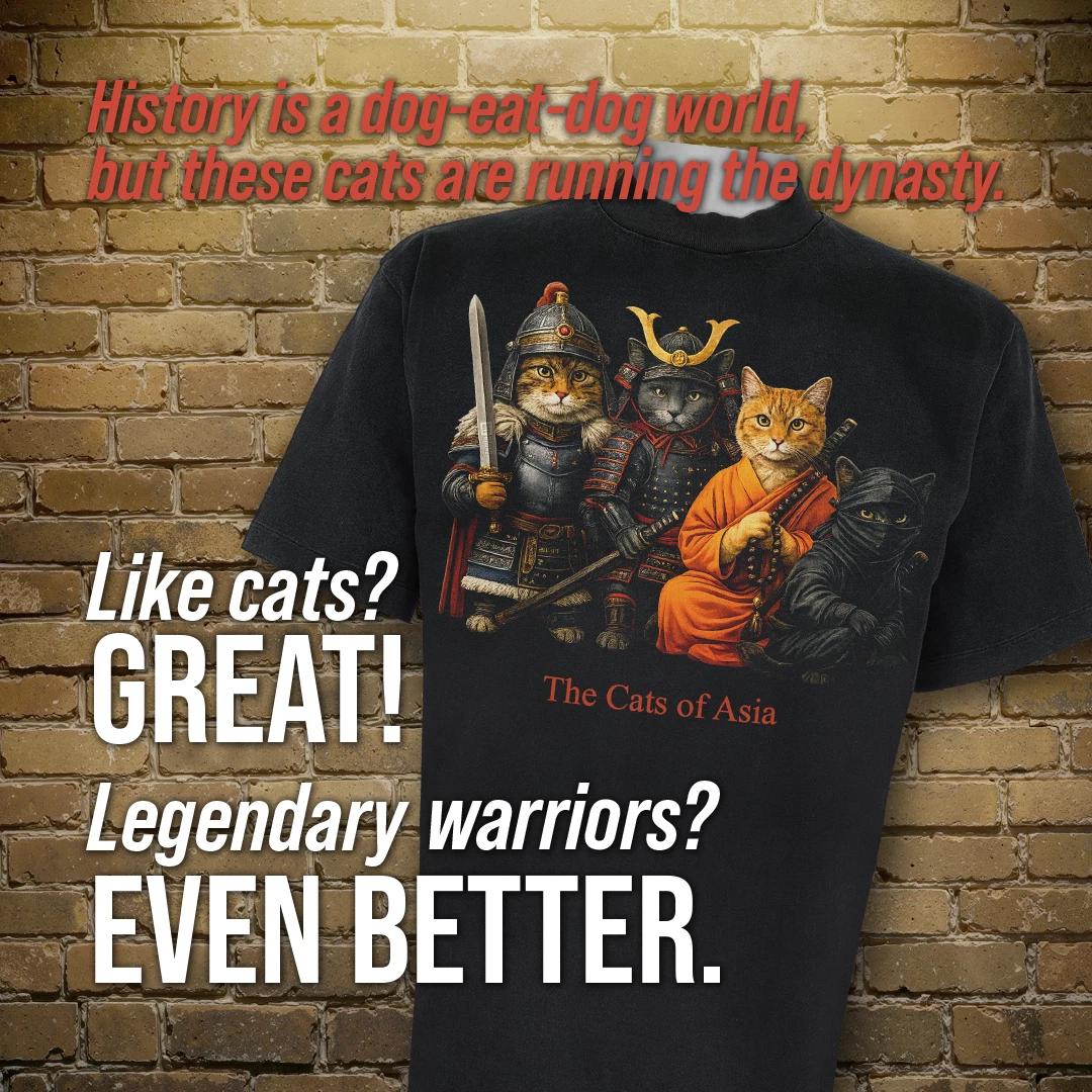 The Cats of Asia - Paw Prints Tee S