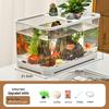 Transparent Plastic Desktop Goldfish Tank for Home Decor - Small & Medium Sizes Available