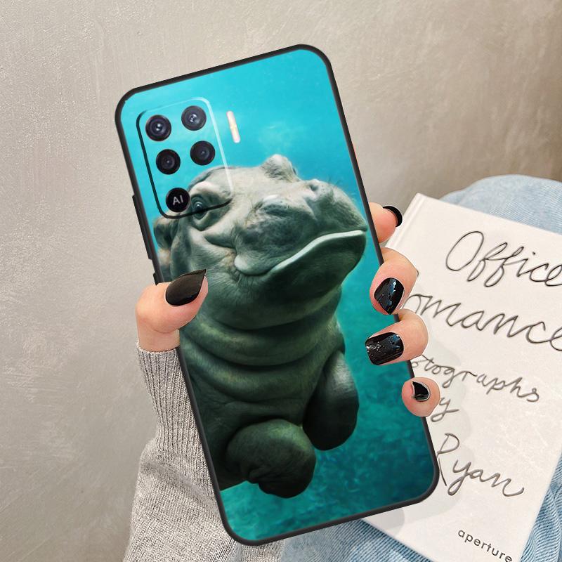 Cartoon Hippos Pattern Case For Oppo A40 A60 A80 A78 A38 A18 A98 A58 A96 A76 A16 A94 A74 A54 A15 A17 A57 A77 A5 Pro