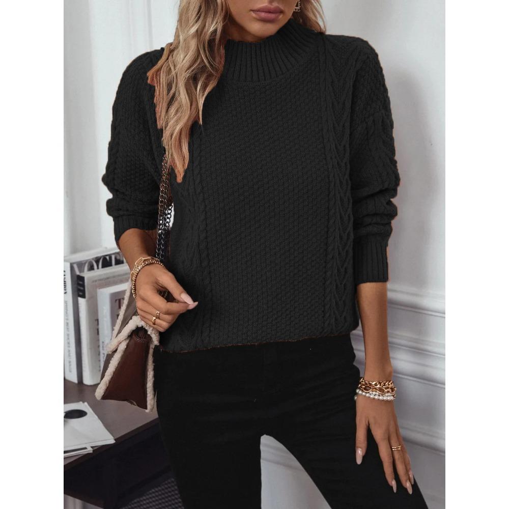 New Split Sweater for Women in Autumn and Winter, with A Shorter Front and Longer Back, Loose Knitted Base Layer for Autumn and Winter