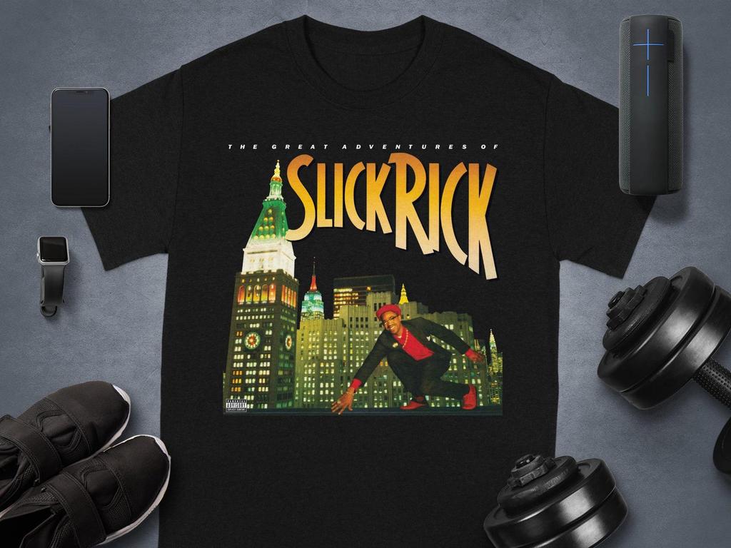 Slick Rick T-Shirt, Classic Hip Hop, The Ruler, NYC Skyline, 80s Rap Tee, Music Fan Gift, Vintage Style, Rap Icon, Cool Graphic T-Shirt