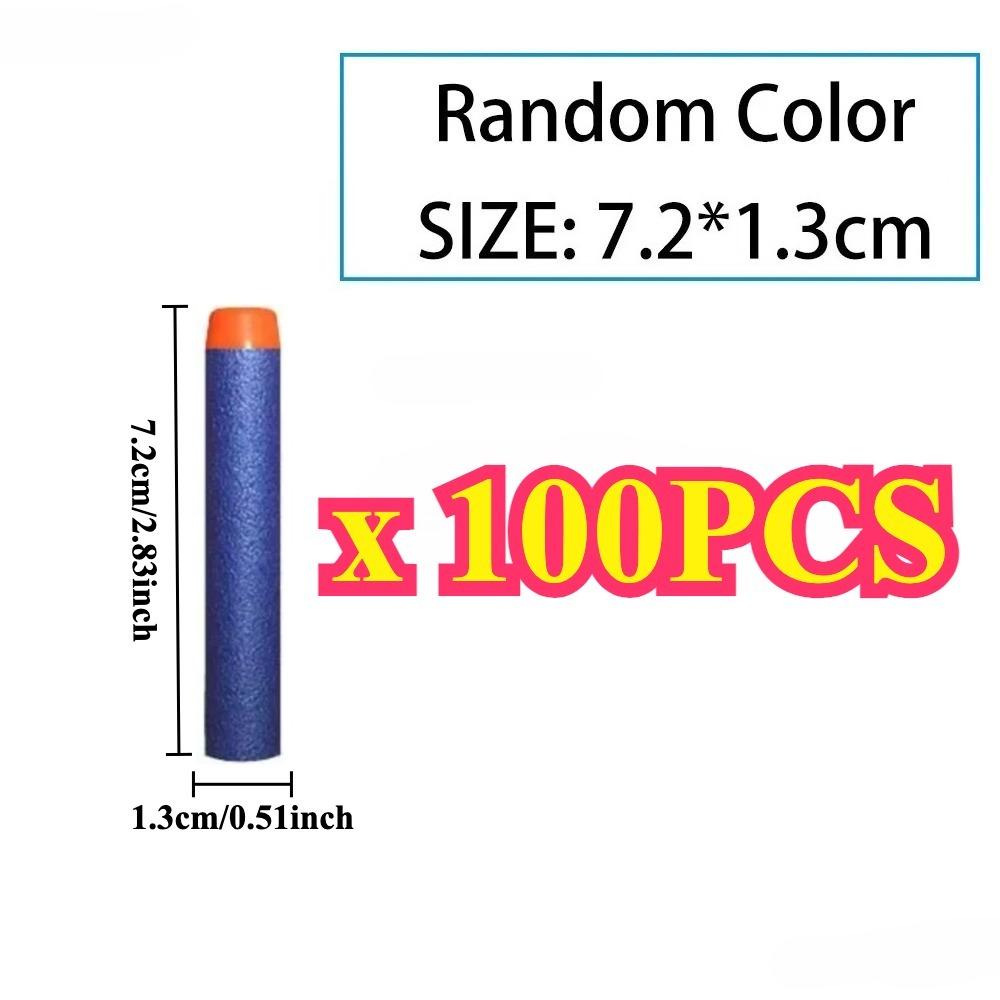 100Pcs Blue Solid Round Head Bullets All Size For Outdoor Sports Children Electric Manual Eva Soft Bullet Toy Gun Accessories