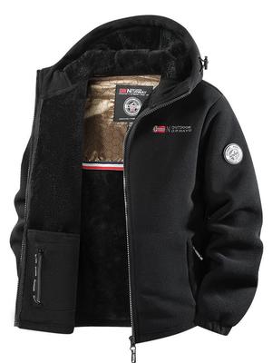 Winter Large Size Men's Cold-Resistant Fleece Jacket - Sports Style for Couples, Norwegian Warmth