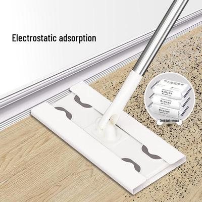 Electrostatic Dust Removal Flat Mop with Disposable Wet Wipes