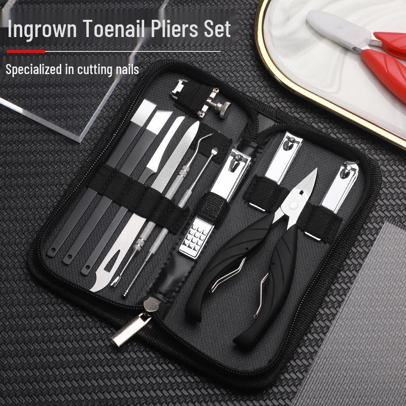 

Ingrown Toenail Pliers and Clippers Set with Nail Scissors for Onychomycosis Treatment