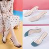Comemore Crystal Clear Transparent Heel Slippers Female Shoes Middle Heels Comfortable New Summer Women Mules Slides 42