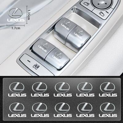 Car Interior Steering Wheel 3D Sticker Decals Emblem Car Accessories For CT ES LS GS IS HS LF-30 NX RX UX GX LX LM LC RC