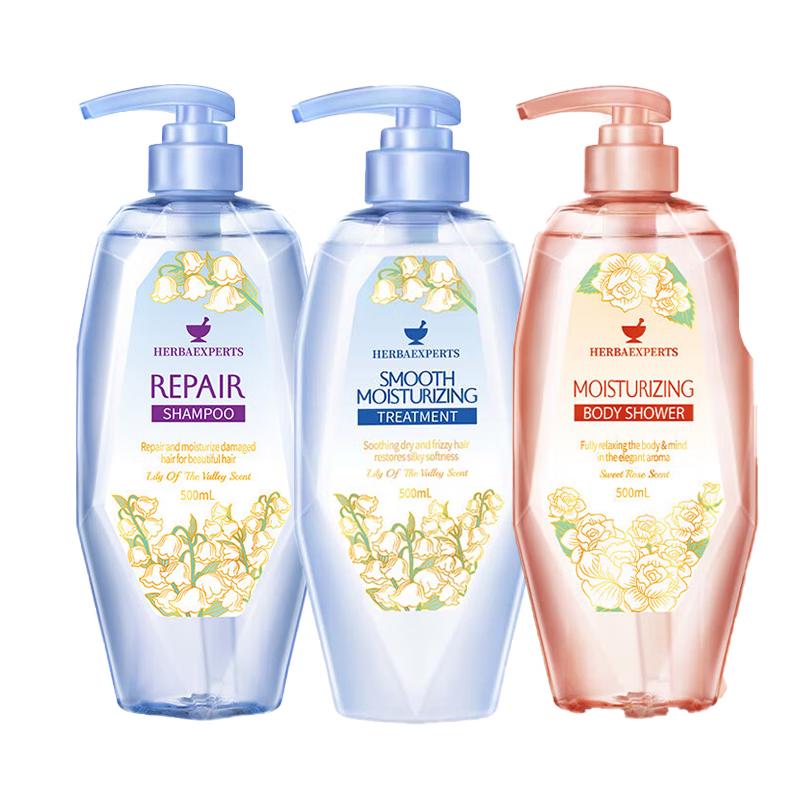 HERBAEXPERTS Floral Hydrating Repair Hair & Body Care 3-Piece Set