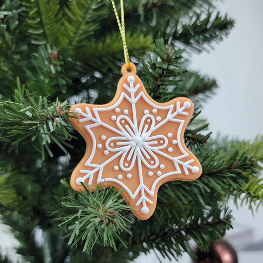 Gingerbread Man & Santa Claus Christmas Tree Ornaments Set - 12 Pieces, In Stock and Ready to Ship