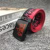 Korean Trend Men's Canvas Flame Belt - Hip Hop Style
