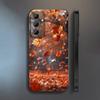 Autumn Leaves Falling Phone Case For Samsung S 25,24,23,22,30,21,10,9,Ultra,Plus,Lite,FE,4,5 G Soft Black Case