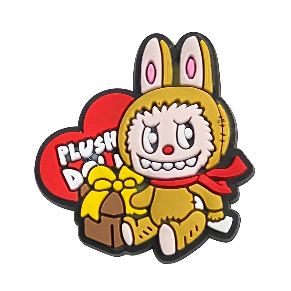 Adorable Cartoon Labubu Clog Shoe Charms - PVC Decoration & Flower Accessories