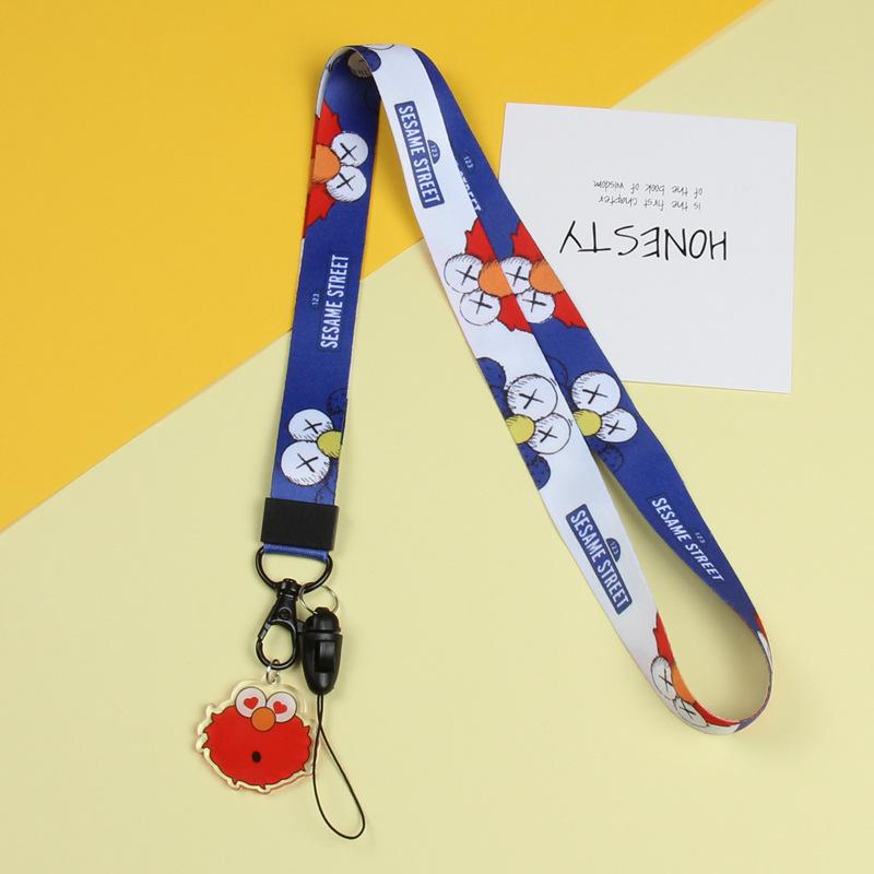 Cartoon Mobile Phone Lanyard, Cute Pendant, Wide And Flat Braided Belt, Lanyard, Key, Badge, Card Cover, Neck Lanyard.