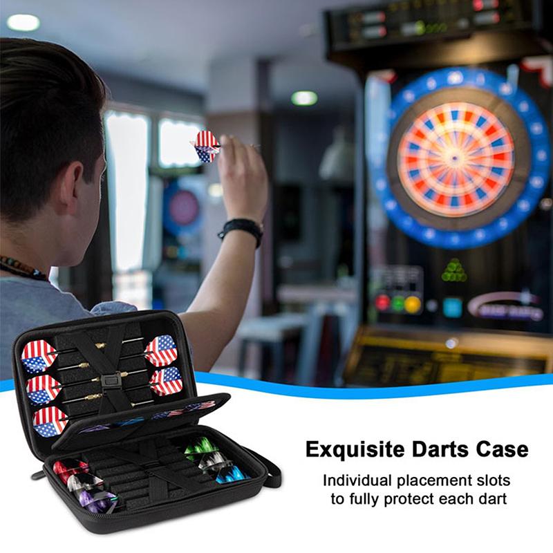 Darttasche Halter Tasche für 12 Stück Stahl- und Softtip-Dart-Set, Aufbewahrungsorganizer fasst 12 Darts und Spitzen (Nur Hüllen)