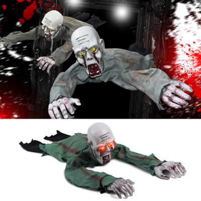 Halloween Crawling Ghost Decoration Realistic Electric Skeleton Decor with Scary Sound Glowing