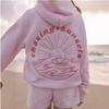 Multicolor Letter Print Casual Hooded Sweatshirt - European & American Style