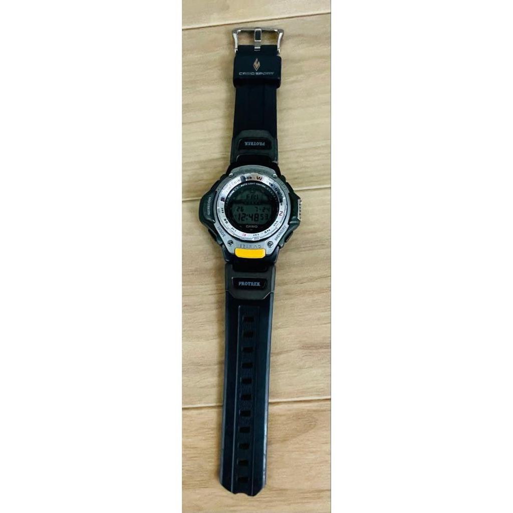 Used Working item!! CASIO PROTREK Triple SChosor Digital Watch