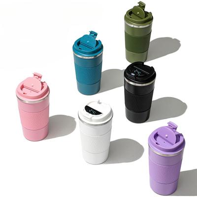 Sticla termos inteligentă pentru cafea Afișaj cu LED-uri pentru temperatură 510ml Cana termică Pahar izolat taza termică garrafa copo
