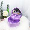 Girls Makeup Storage Box Desktop Cosmetic Organizer Sundries Container Heart-shaped Jewelry  Box