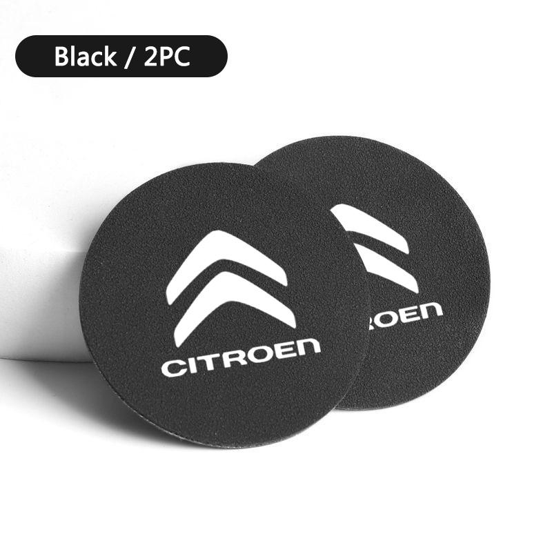 2Pcs Car Anti Slip Mat Coaster Water Cup For Citroen C4 C3 C5 Aircross C1 C CROSSER Berlingo C Elysee C6 C2 Picasso Jumpy VTS C2