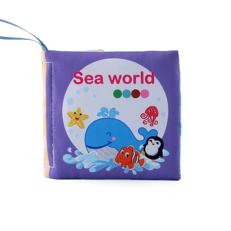 3D Baby Cloth Book: Early Education Toy with Fruits & Vegetables - 4 Pages, 8 Sides, English Cognitive Palm Book