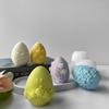Easter Egg Silicone Candle Mold Aromatherapy Plaster DIY Craft Candles Making Tools Ornaments Embossed Flower Egg Mold