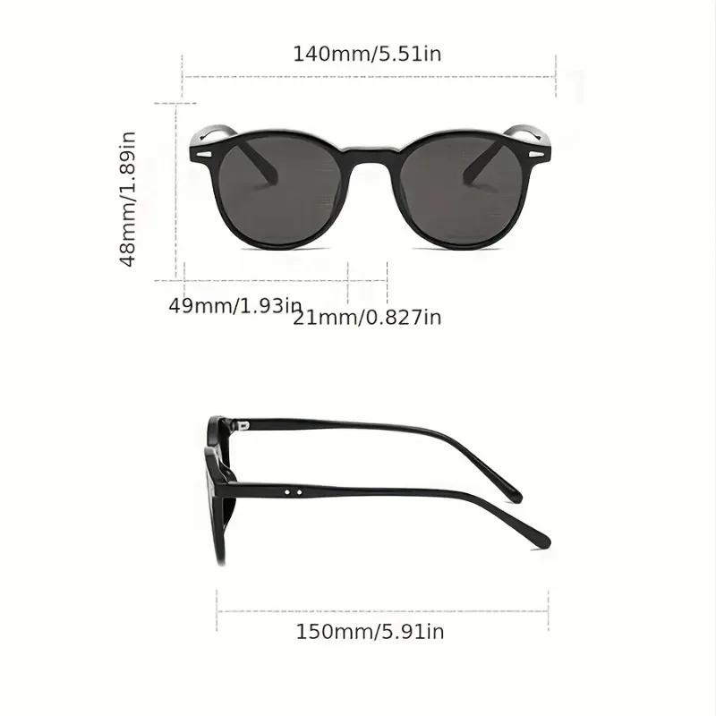 2 Pairs of Neutral Fashion Classic Glasses Essential for Street Pography and Parties