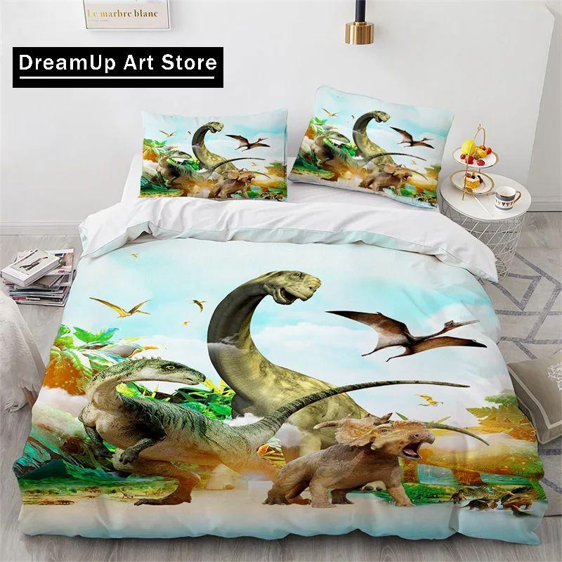 

3D-принт Парк Юрского периода Динозавр Комплект постельного белья для мальчиков и девочек Твин Queen Полный размер Пододеяльник Наволочка Кровать для взрослых Спальня EU Single 90x200cm