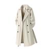 Abrigo Largo de Hombre para Otoño Streetwear Americano Vintage Impermeable Cortavientos Retro Casual