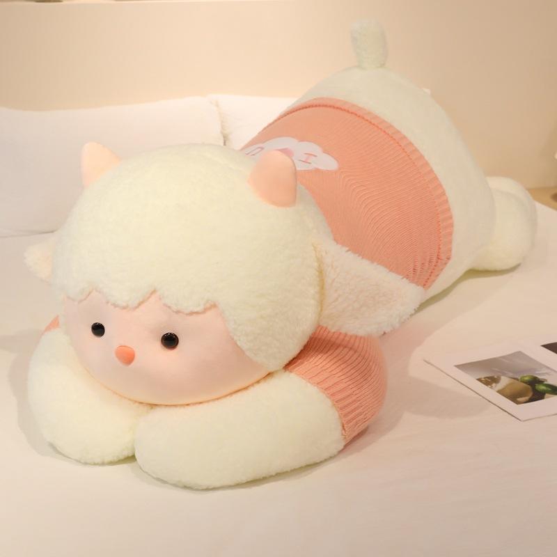 Большой свитер Лежащая овечка Кукла Плюшевая игрушка Кукла овечка Домашняя подушка Кукла для успокоения девочки 110cm（2kg）