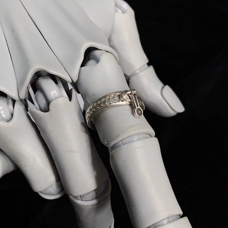 Anime Jojos Bizarre Adventure Stand-In Zipper Ring Open Ring For Women Men Lover Vintage Jewelry